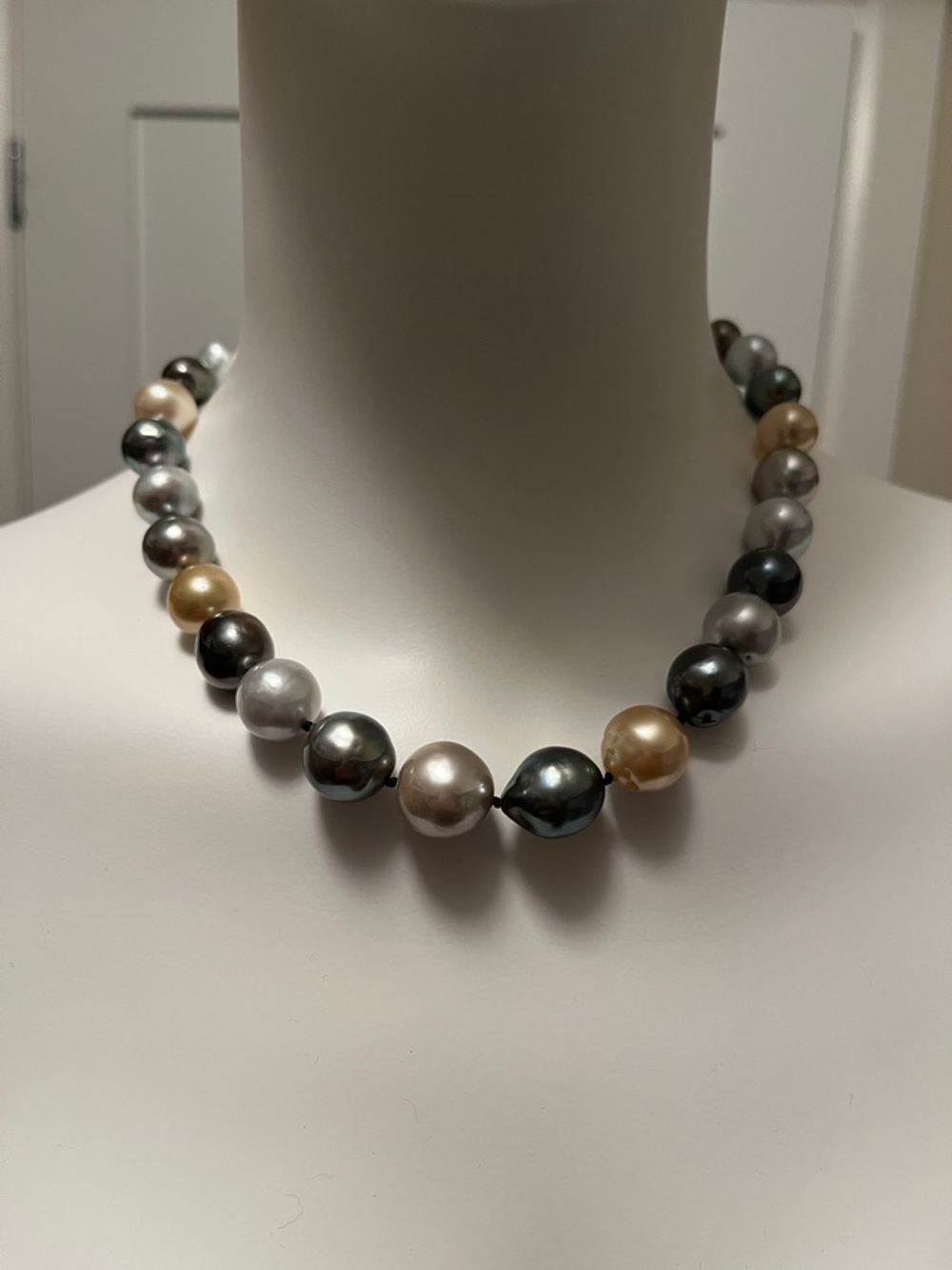 Birks South Sea Tahatian Pearl Strand Necklace with Pavé Clasp - Women Jewelry